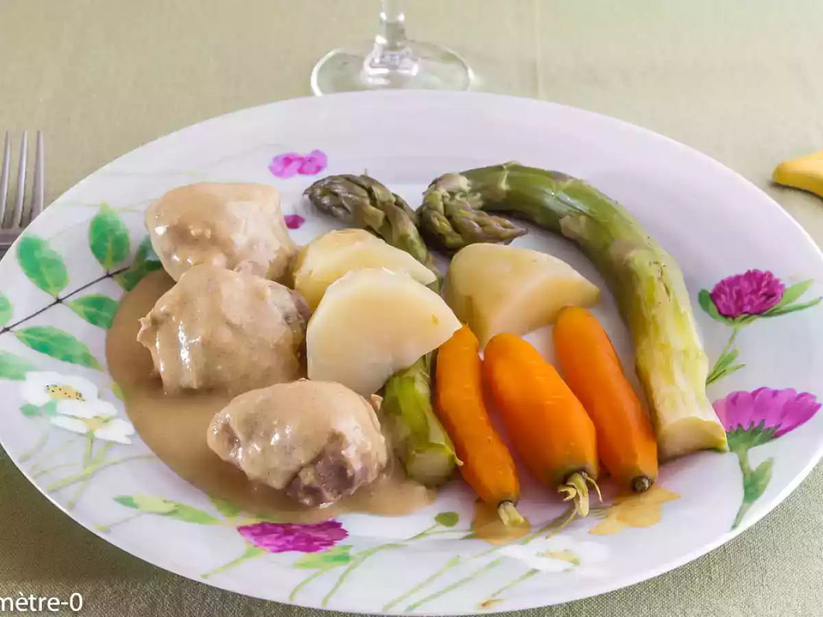 Sauté de dinde à la moutarde et aux légumes de printemps