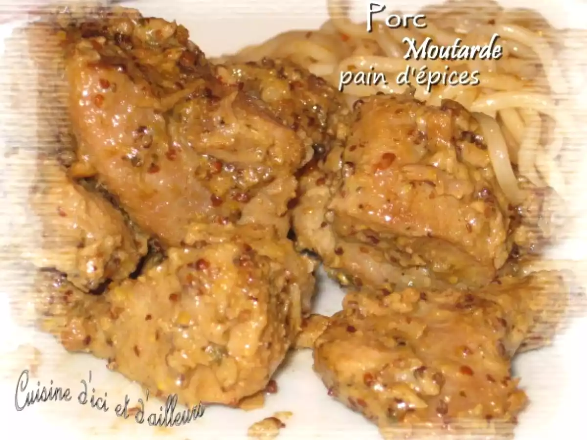 Sauté de porc à la moutarde au pain d'épices