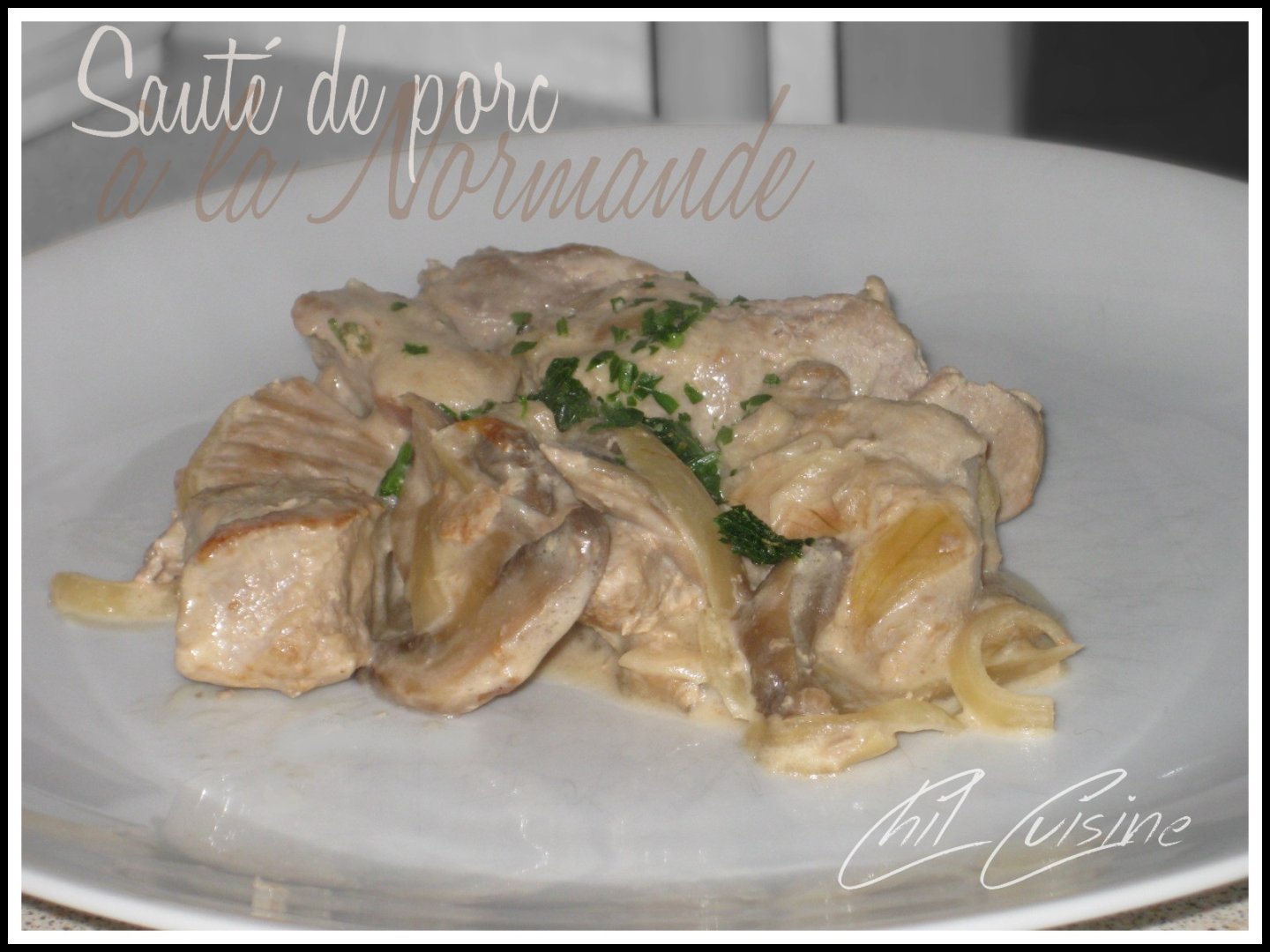Recette de sauté de porc à la normande