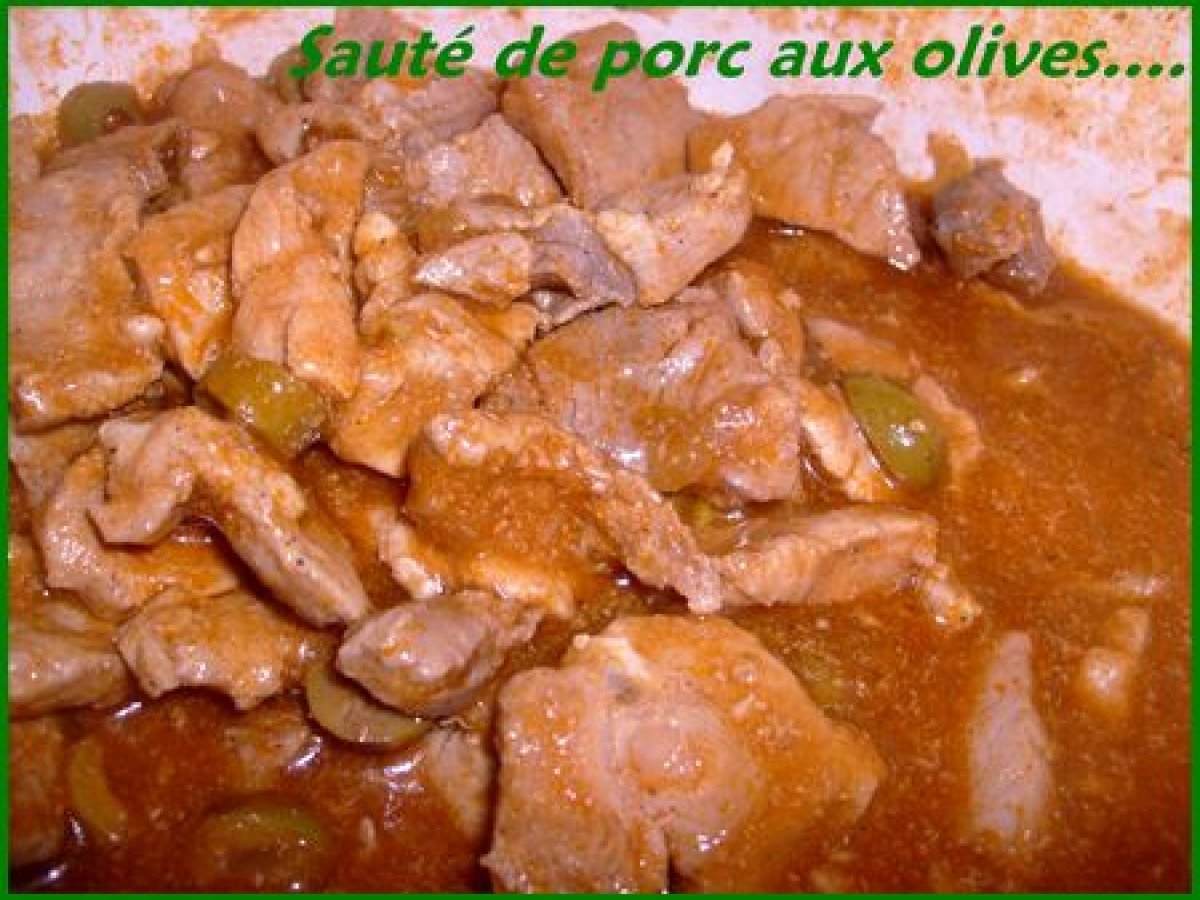 Recette de sauté de porc aux olives et herbes aromatiques