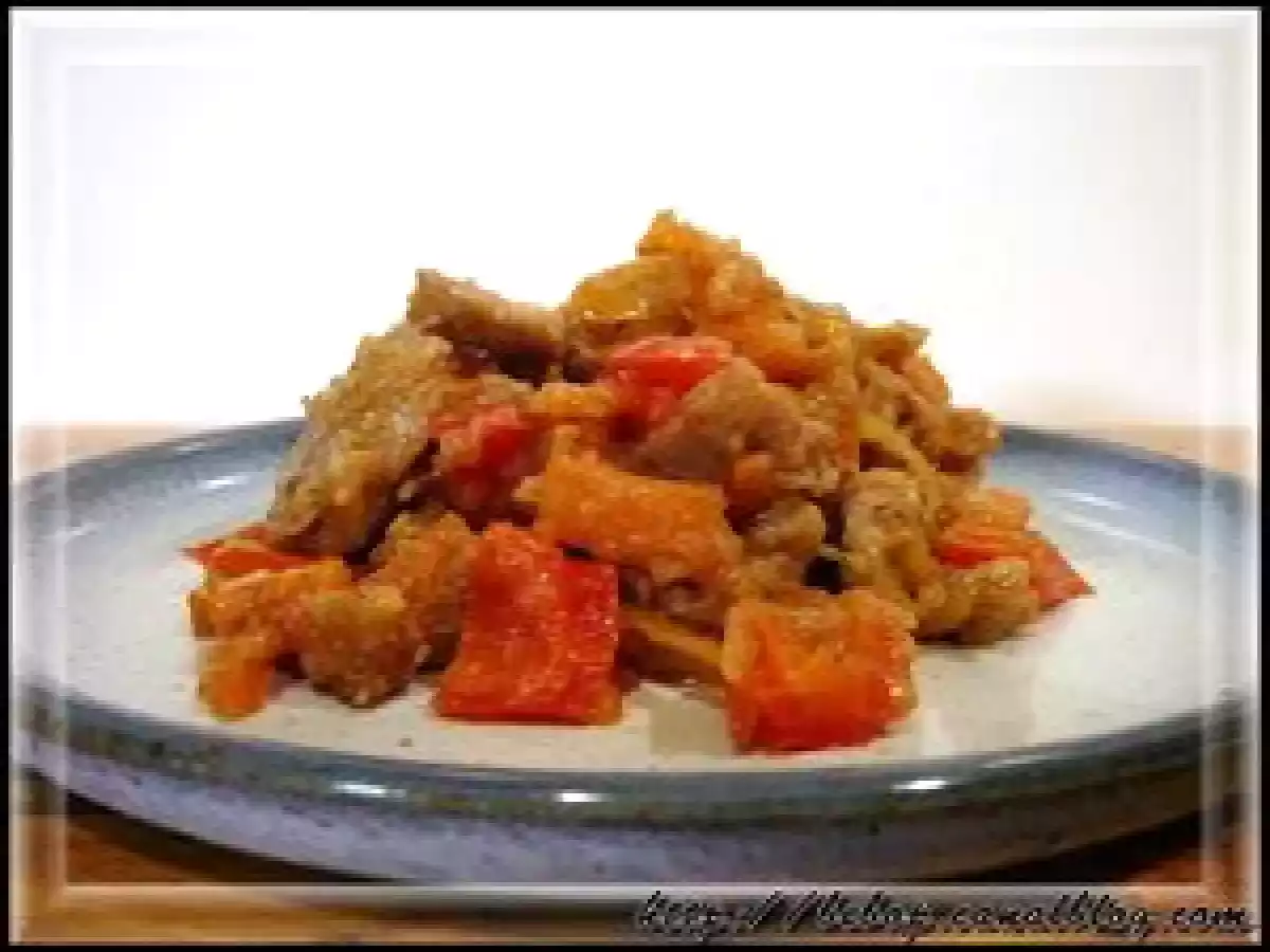 Sauté de porc aux poivrons et carottes