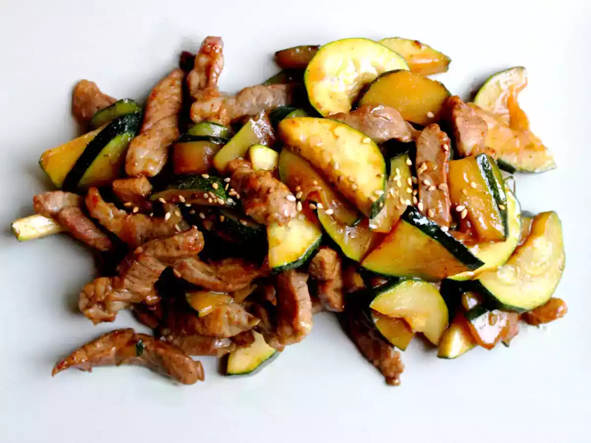 Sauté de Porc & Courgette - Sauce Yakitori