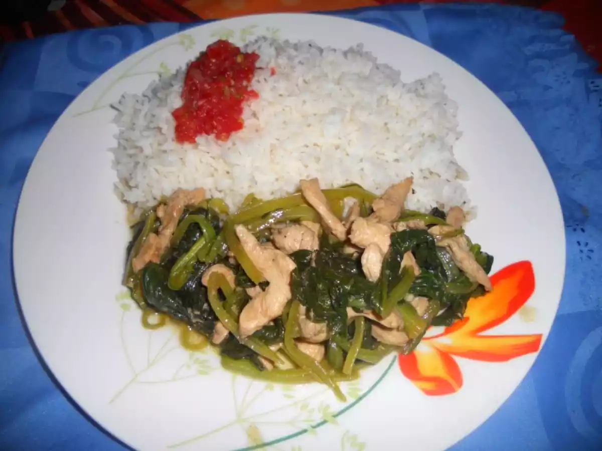 Sauté de poulet aux brédes chinois - photo 2