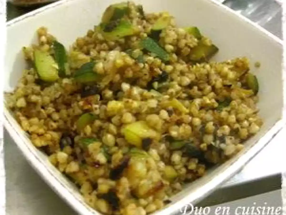 Sauté de sarrasin aux dernières courgettes & sésame