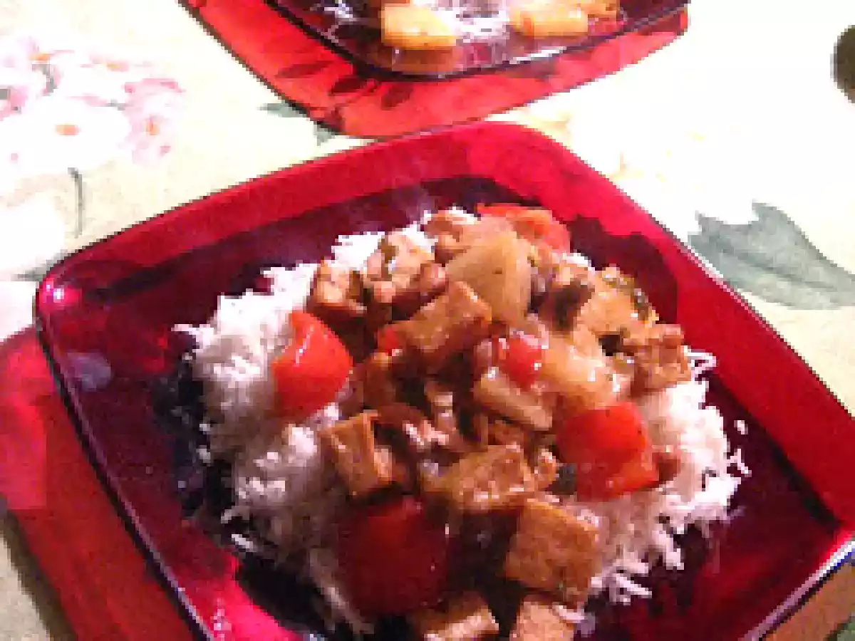 Sauté de tofu à l'ananas et aux noix de cajou - meatless monday - photo 2