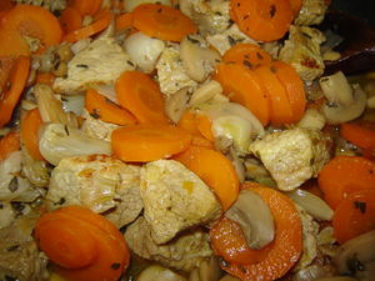 Recette de veau sauté aux carottes et champignons