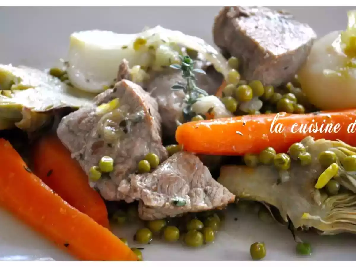 Sauté de veau aux légumes printaniers
