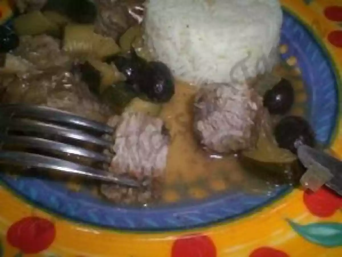 Sauté de veau aux olives noires