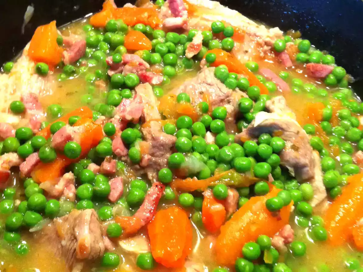 Sauté de veau aux petits pois croquants !