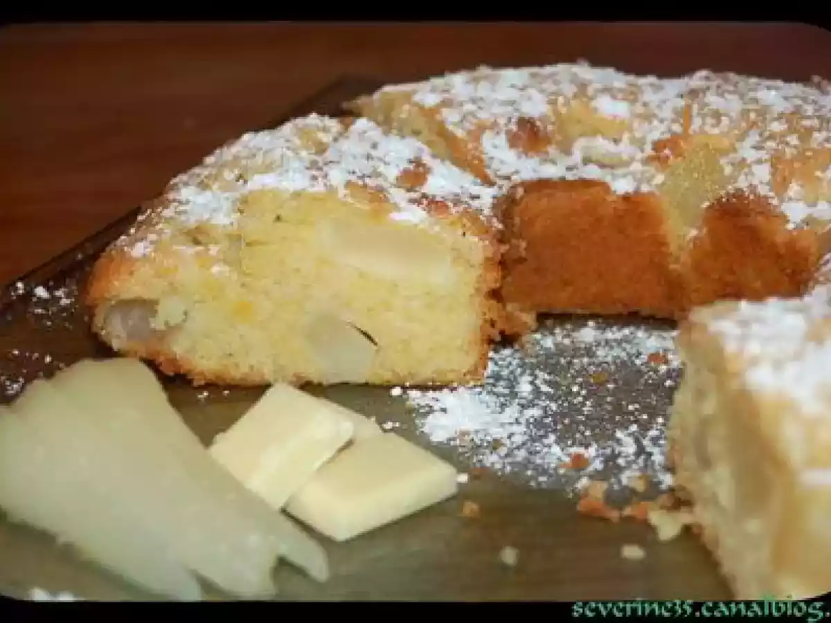 Savarin aux Poires et au Chocolat blanc