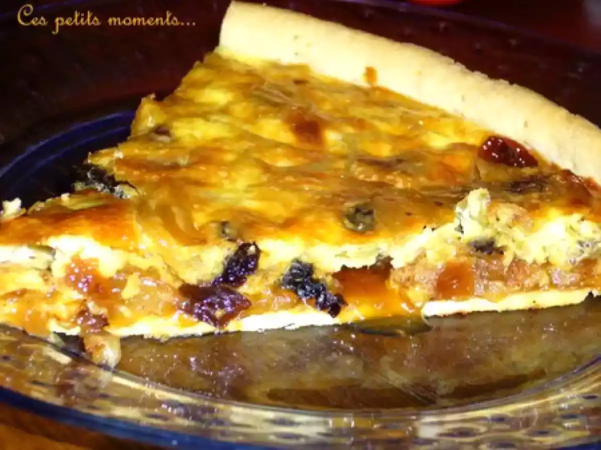 Saveurs d'une tarte à l'oignon et aux raisins