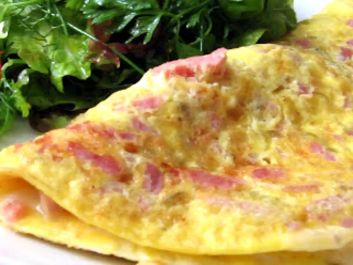 Schinken-Käse- Omelette au jambon et au Cantal