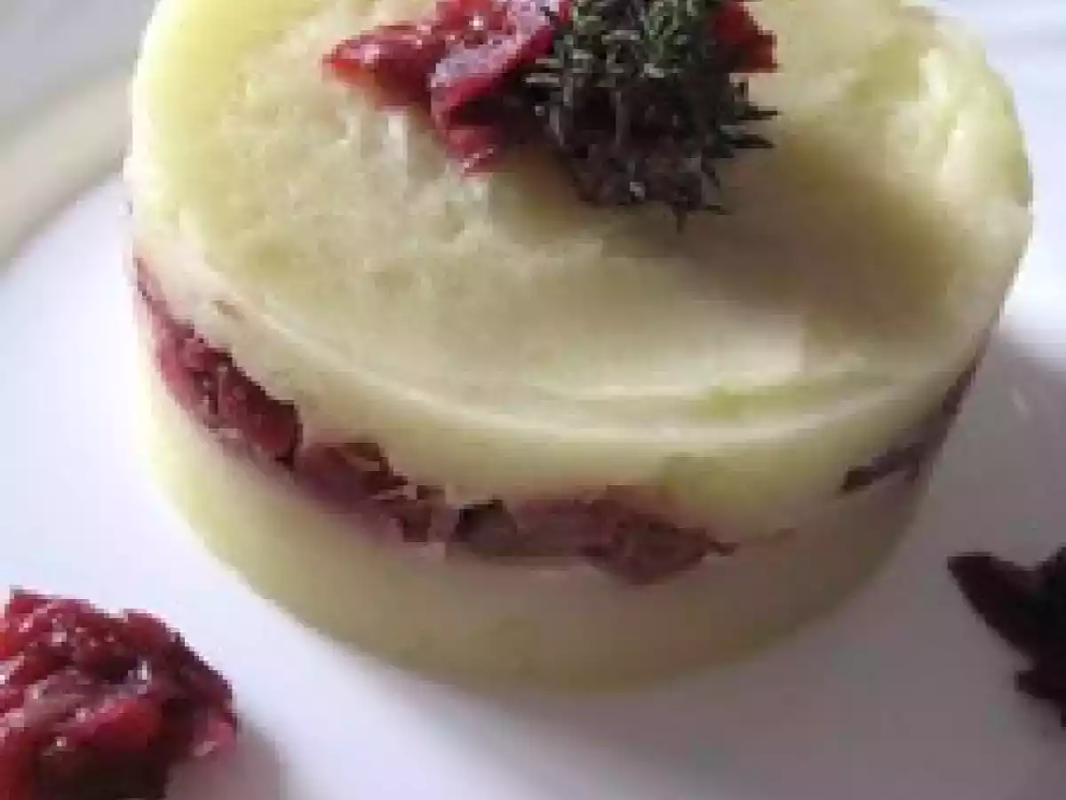 Semaine du chou rouge : Parmentier de confit de canard à la compotée de chou rouge...