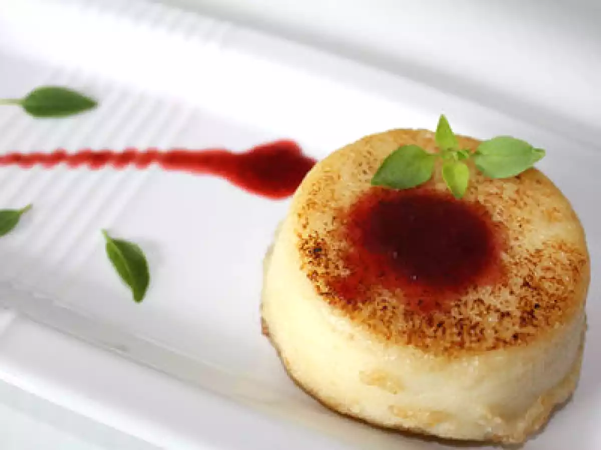 Semoule citron/coco fondante tiède et coulis de framboises au balsamique - photo 2