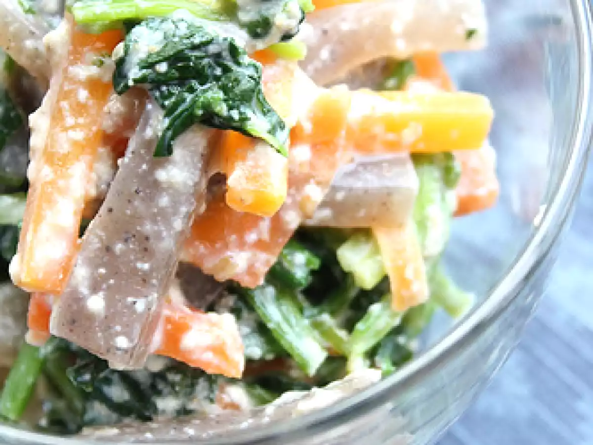 Shira aé de l'épinard - épinard à la sauce tofu/sésame