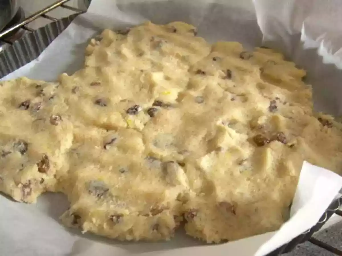 Shortbread, citron et raisins secs