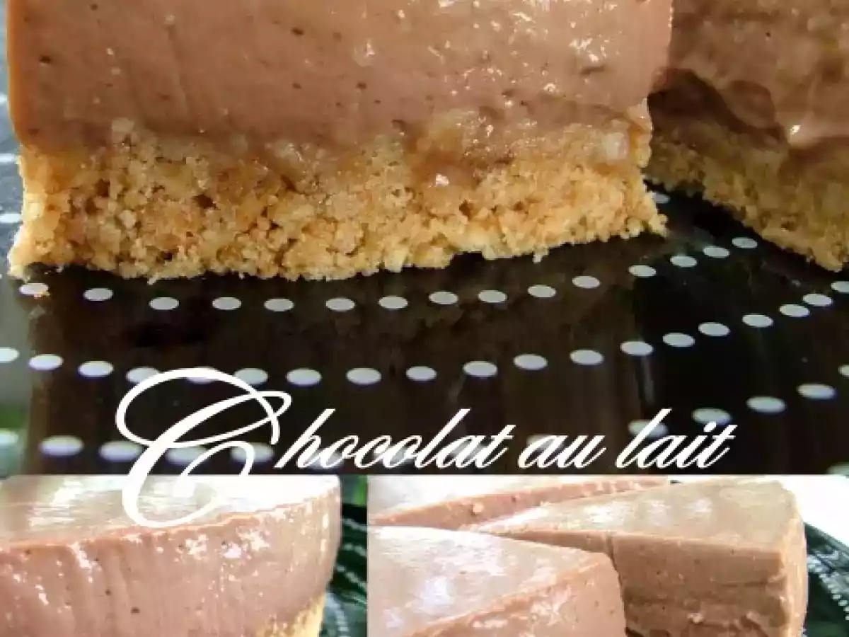 Simili cheesecake au fromage blanc et chocolat au lait, sans cuisson