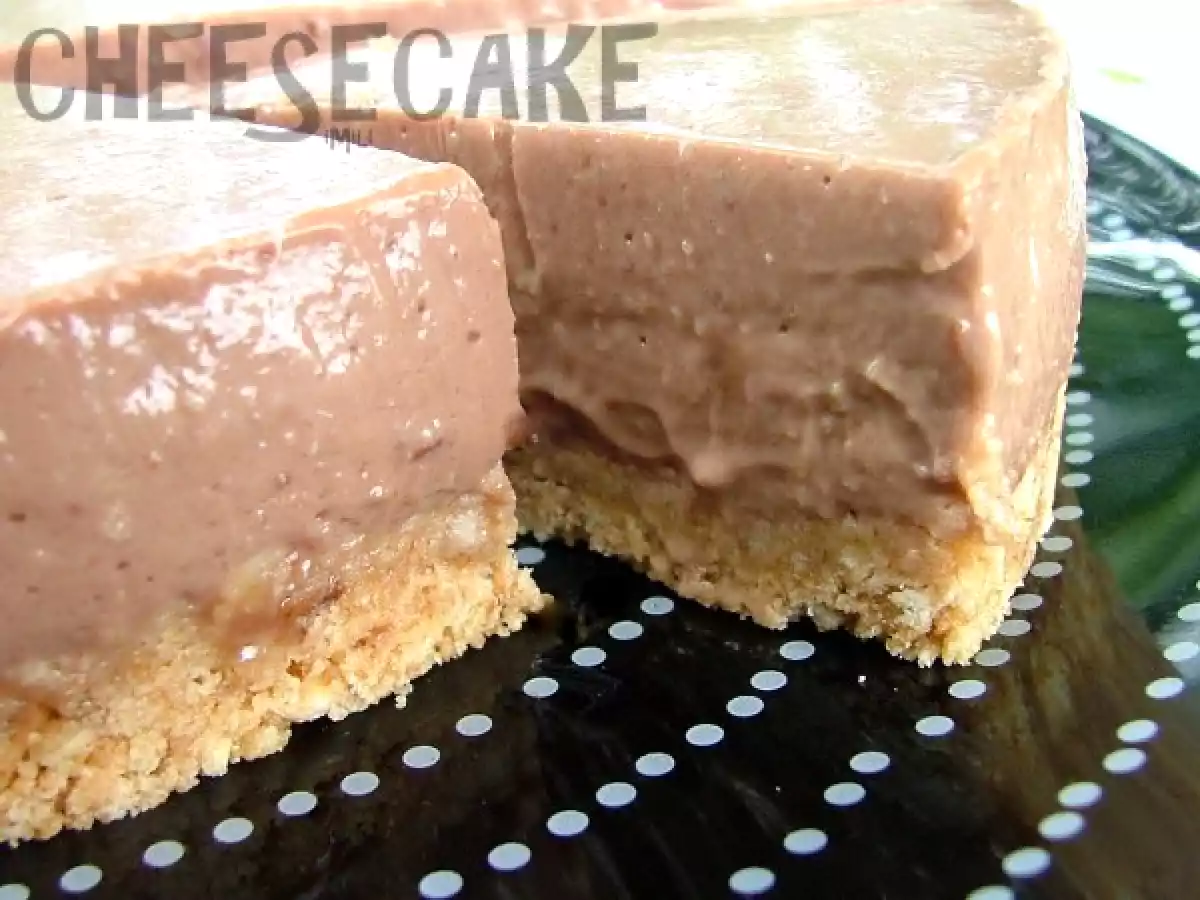 Simili cheesecake au fromage blanc et chocolat au lait, sans cuisson - photo 2