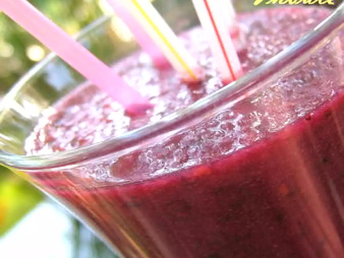 Smoothie melon/fruits rouges pour Marie-Laure