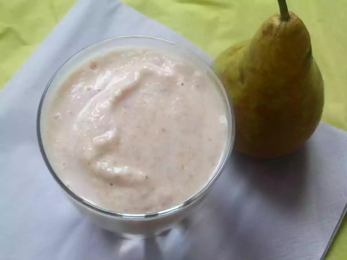 Smoothie petit déjeuner saveur poire
