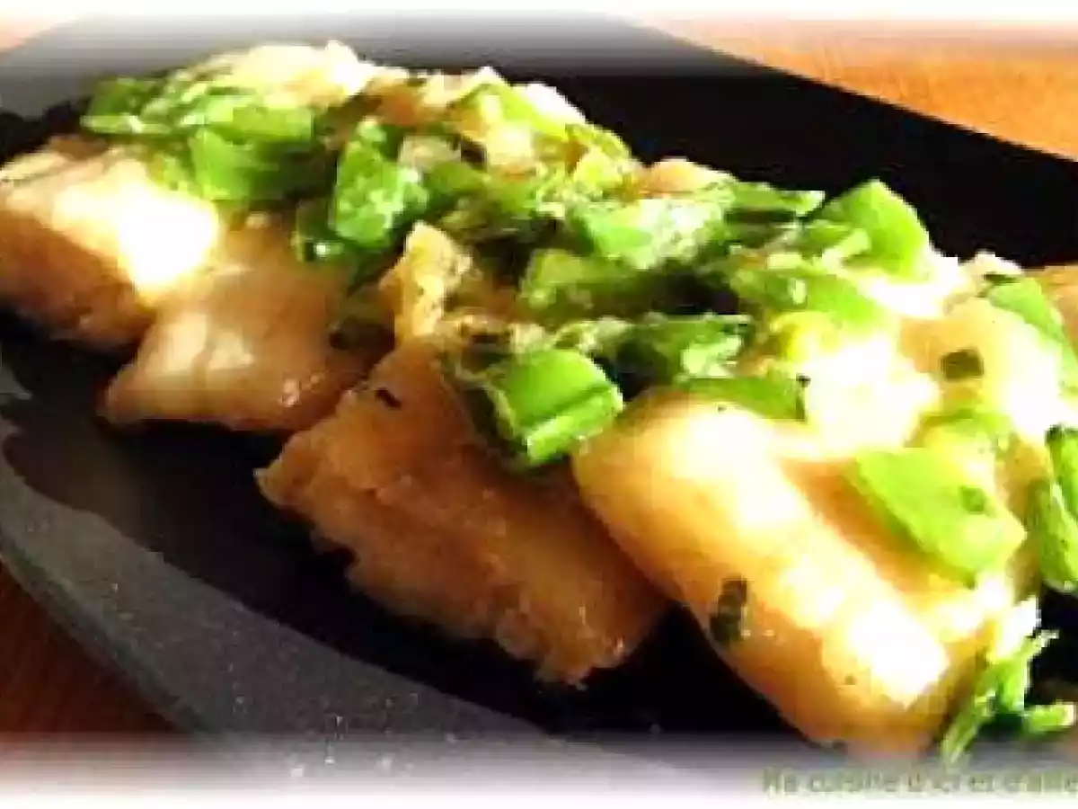 Sole marinée aux pois gourmands