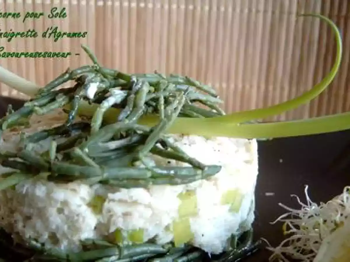 Solette en Vinaigrette d'Agrume et sa Purée aux Oignons et Salicorne