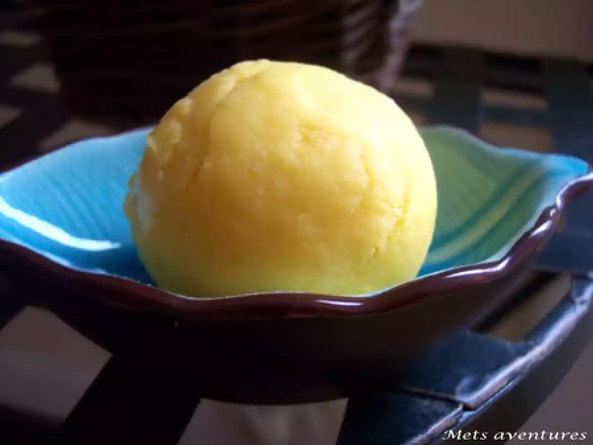 Sorbet à la mangue délicieux
