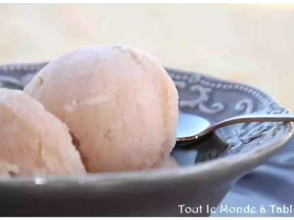 sorbet à la pêche blanche