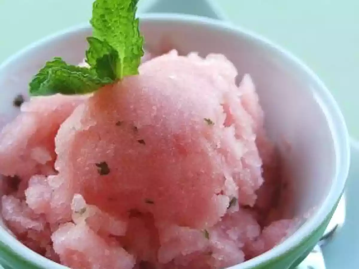 Sorbet au melon d'eau et à la menthe