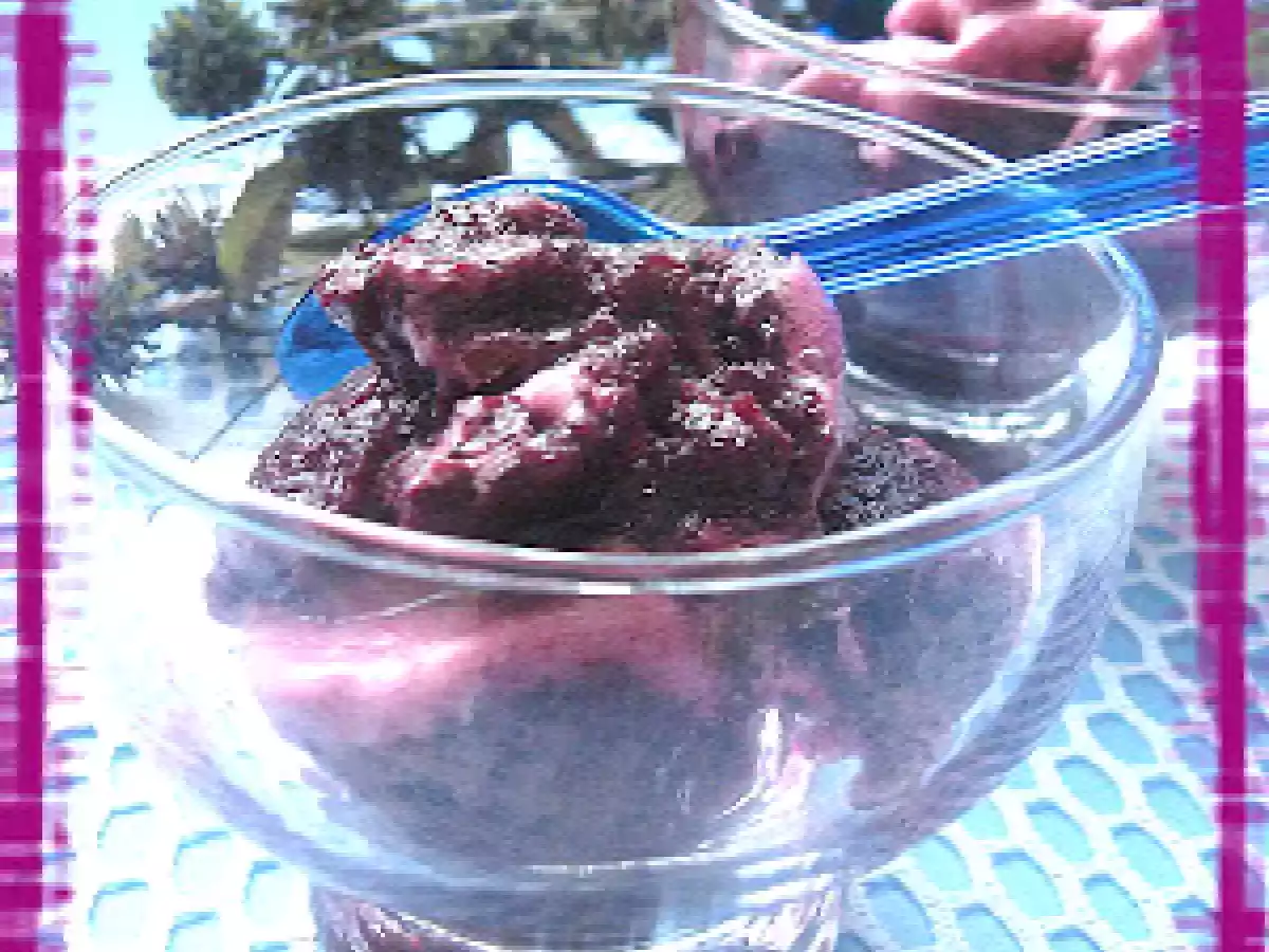 Sorbet aux bleuets