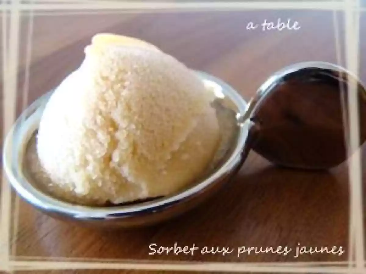 SORBET AUX PRUNES JAUNES - photo 2
