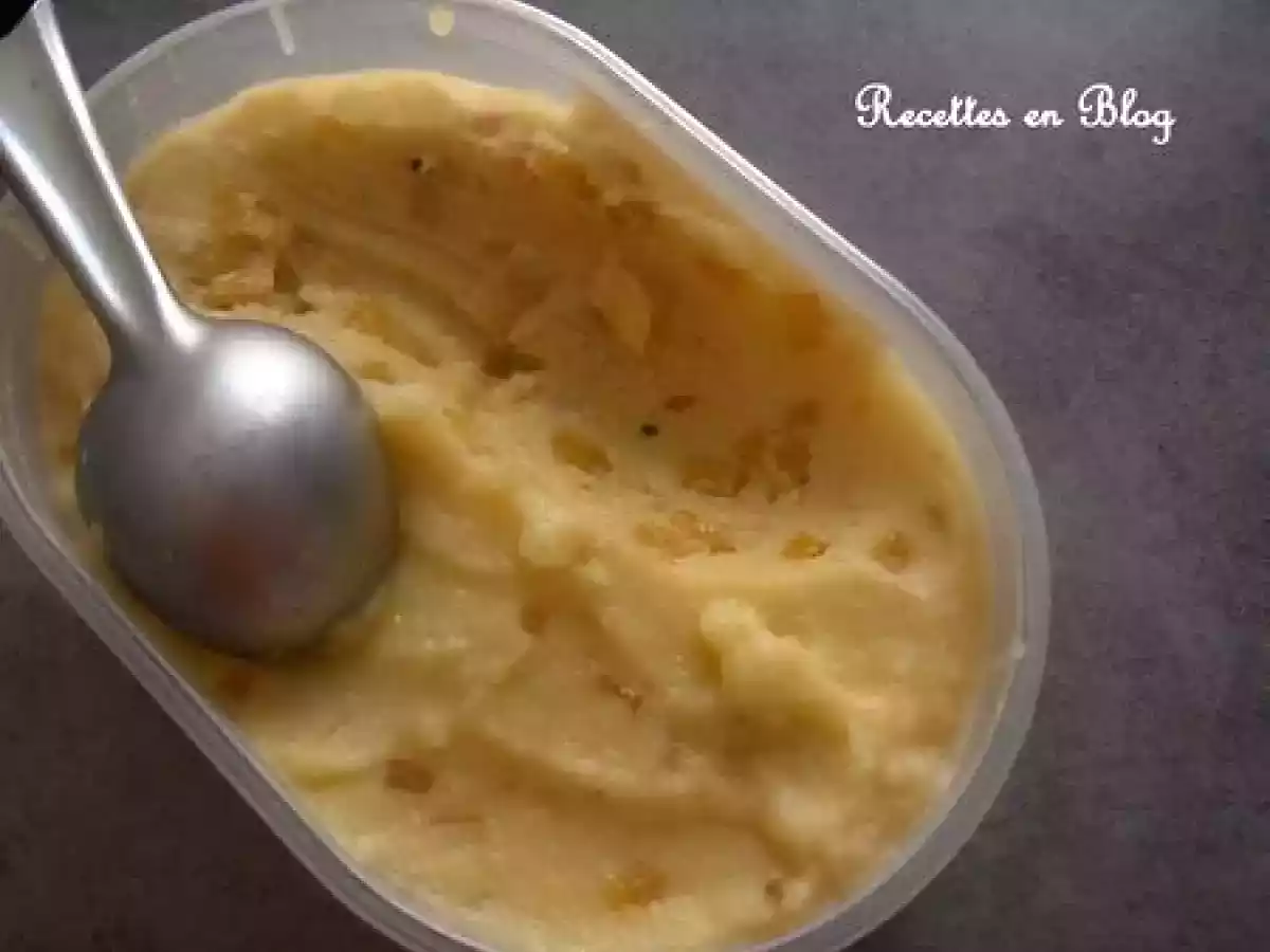 SORBET D'ANANAS FRAIS AUX MORCEAUX CARAMELISES A LA CARDAMOME - photo 2