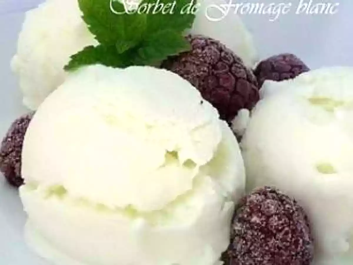 SORBET DE FROMAGE BLANC sans oeuf