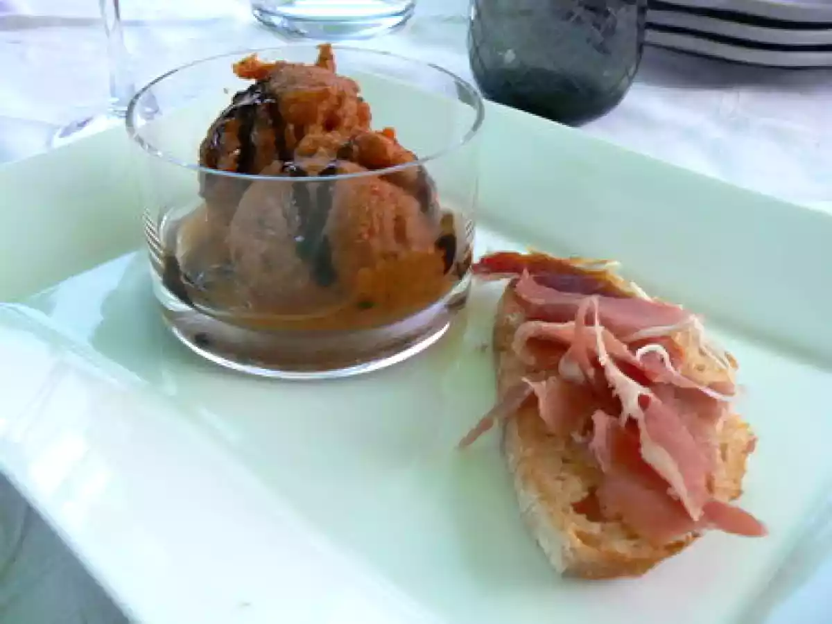 Sorbet de gaspacho et pan con tomato