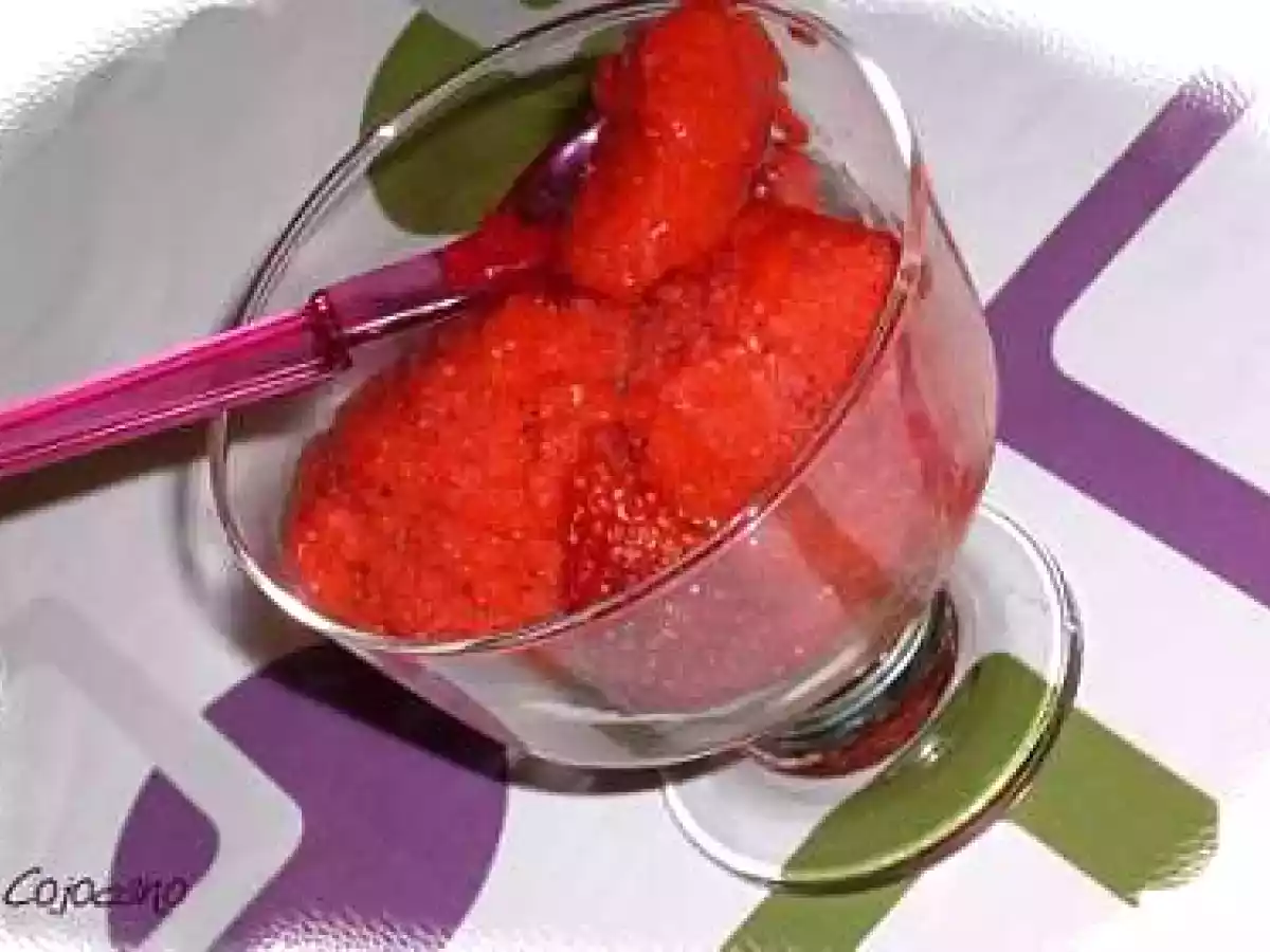 Sorbet express à la fraise