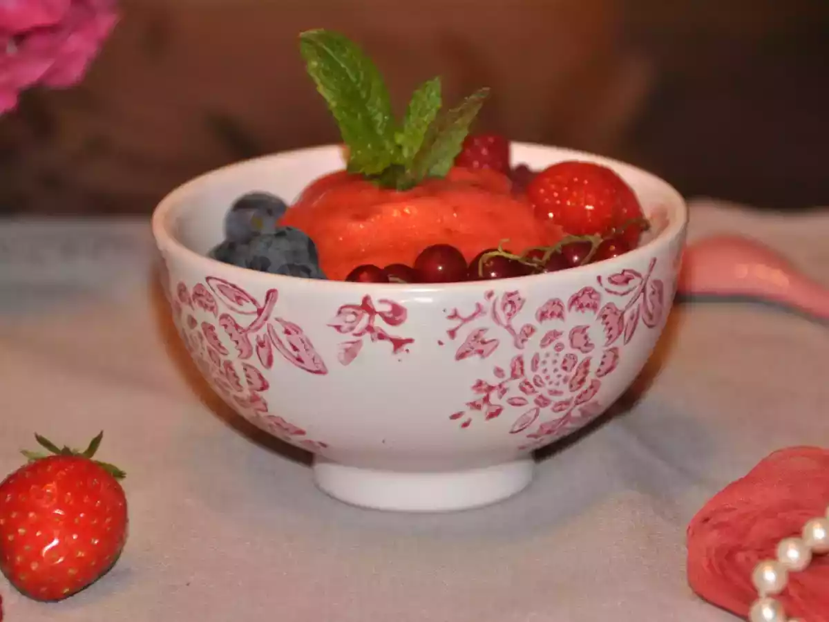 Sorbet fraise (IG bas)