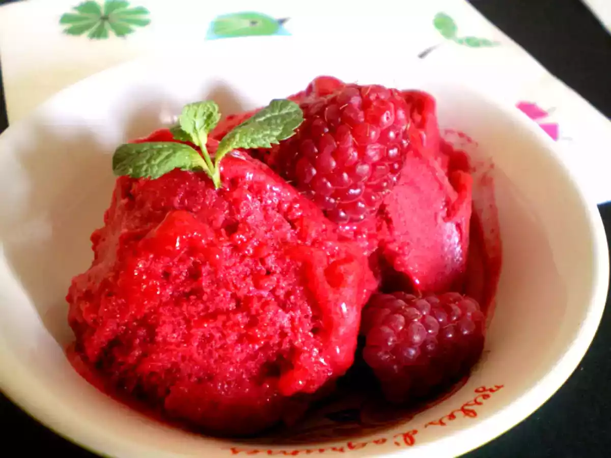 Sorbet light à la framboise