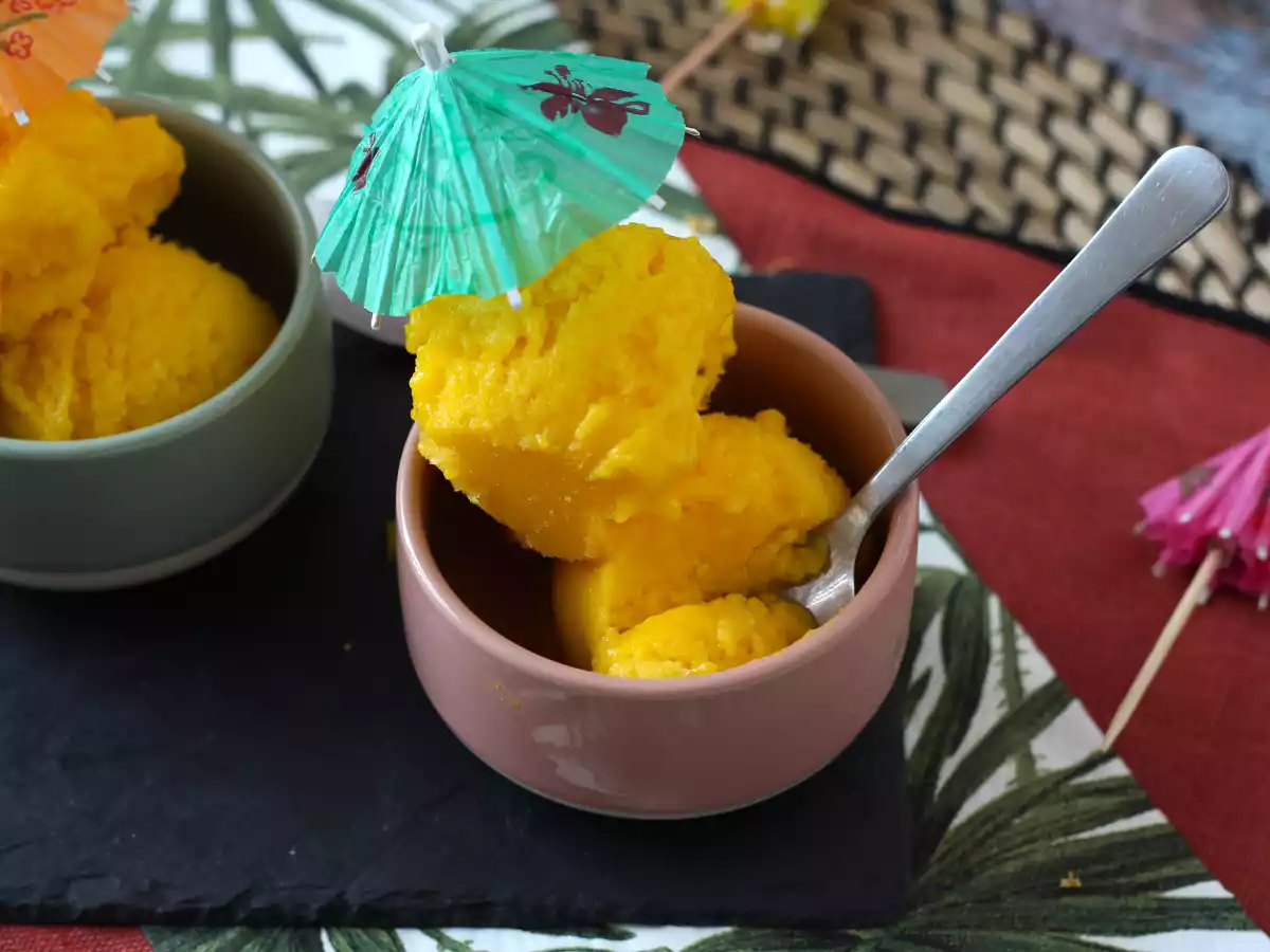 Sorbet mangue citron vert avec seulement 3 ingrédients et prêt à déguster en 5 minutes! - photo 2