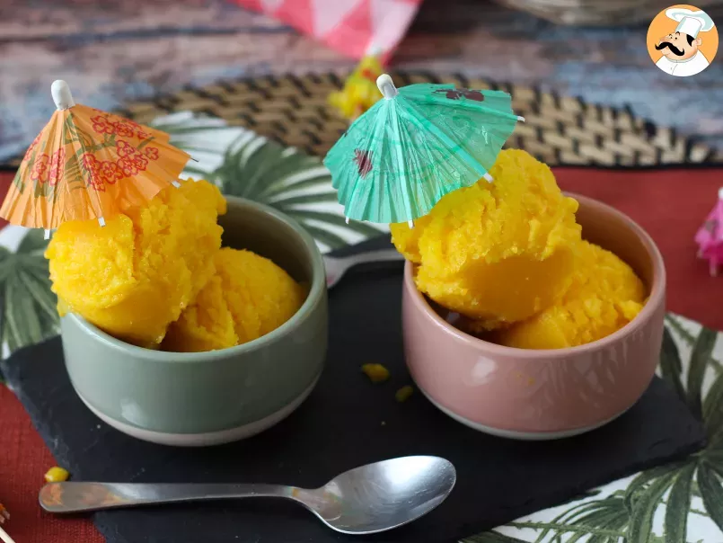 Sorbet mangue citron vert avec seulement 3 ingrédients et prêt à déguster en 5 minutes!, photo 3