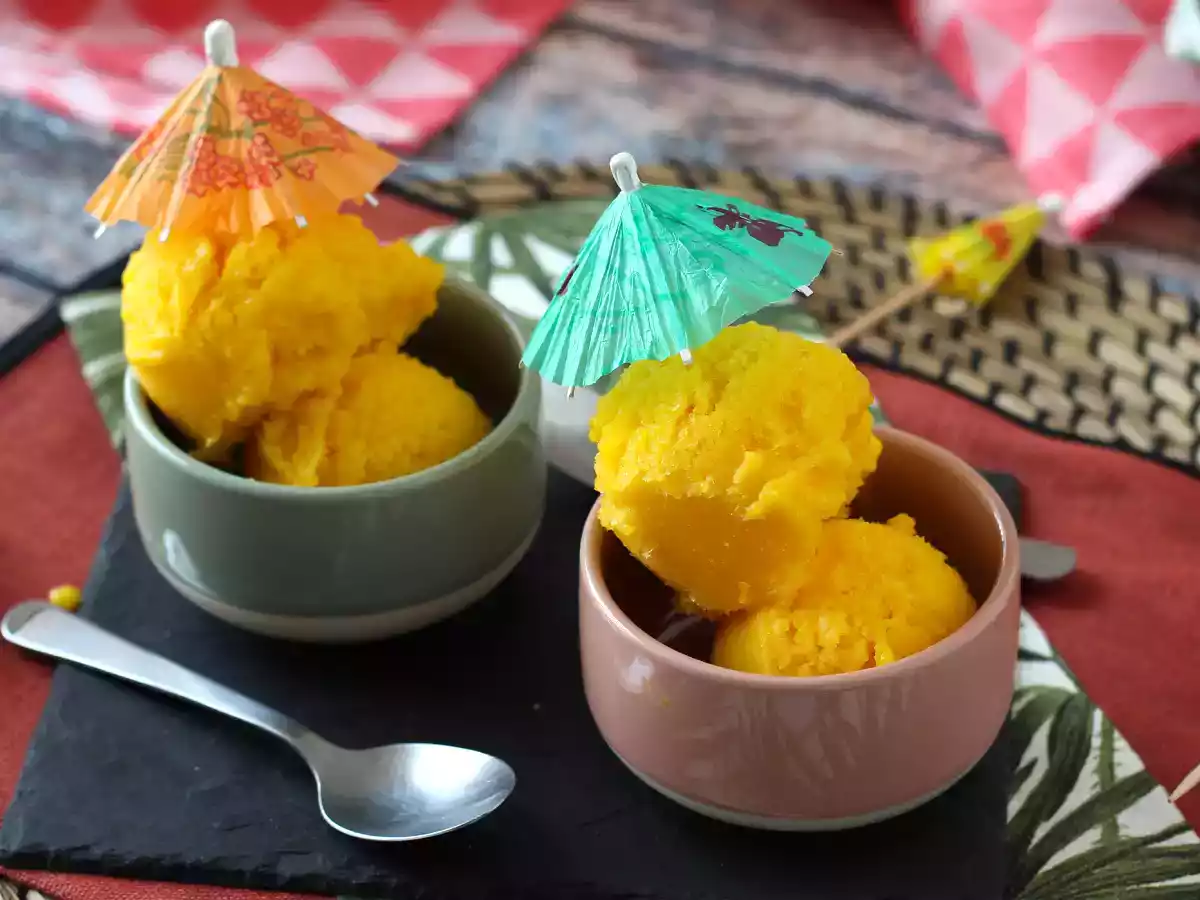 Sorbet mangue citron vert avec seulement 3 ingrédients et prêt à déguster en 5 minutes! - photo 7