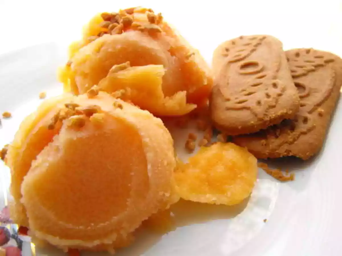 Sorbet pêches et nectarines mix jaune et blanc