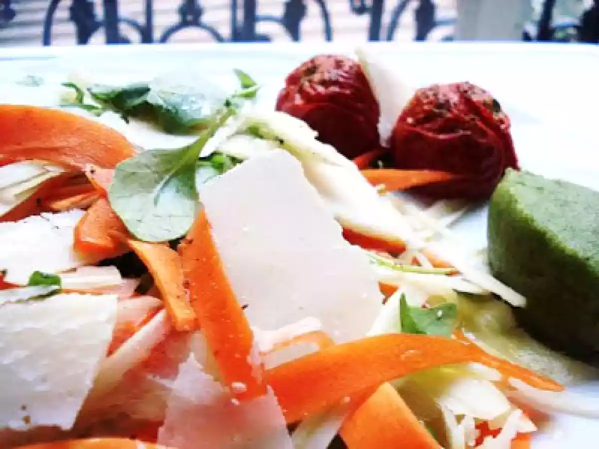 Sorbet pomme-roquette ; entremets coco prune, caramel balsamique - photo 5