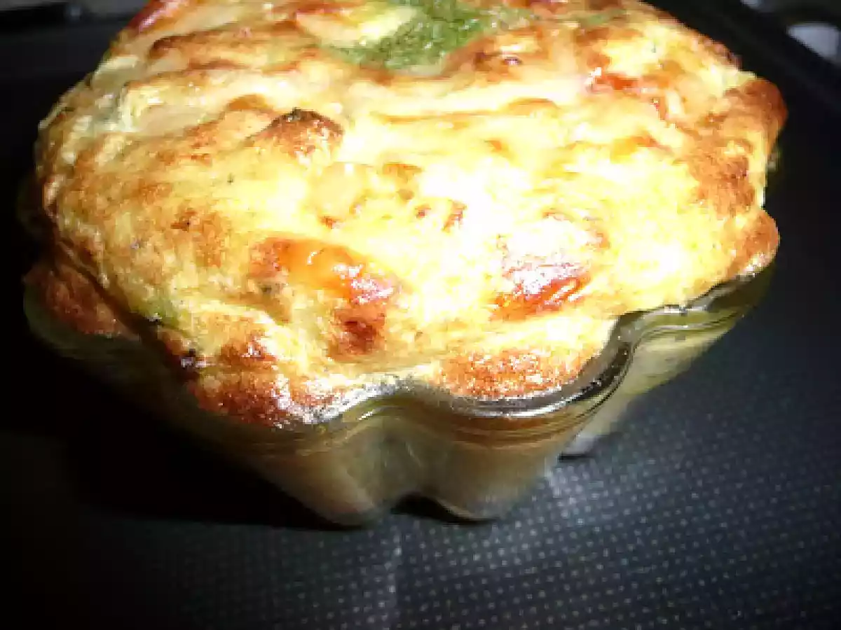 Soufflé au fenouil, au parmesan et aux tomates cerise