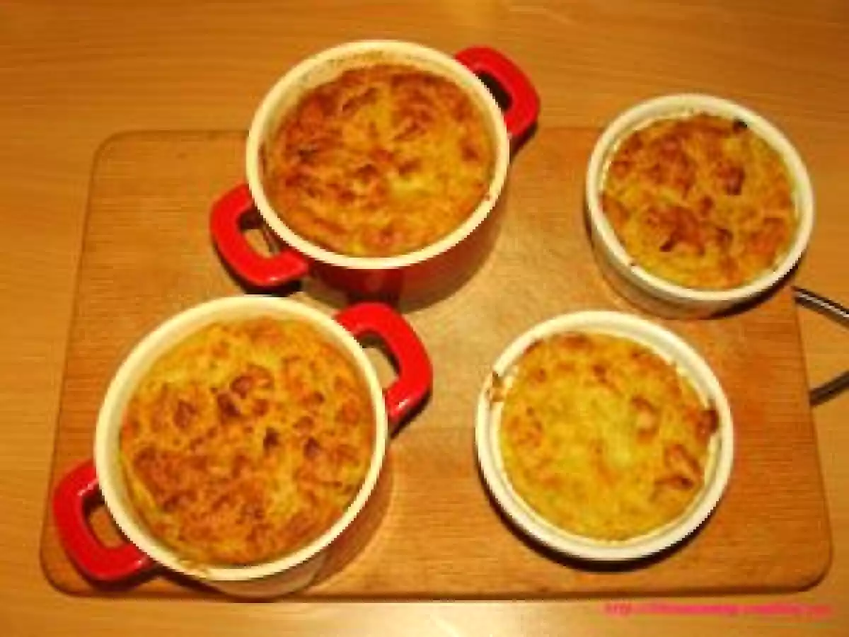 Soufflé aux choux fleur, pommes de terre et colin