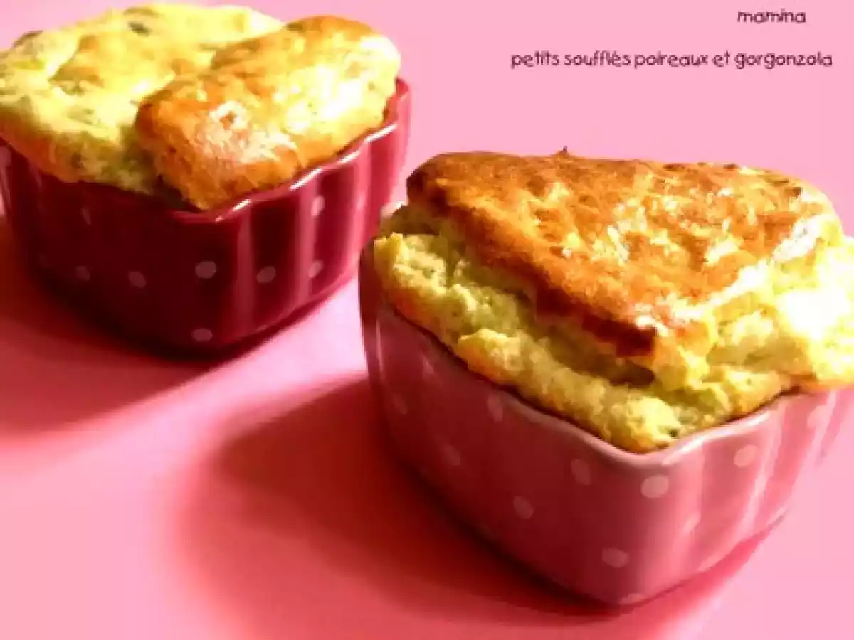 Soufflé aux poireaux et gorgonzola