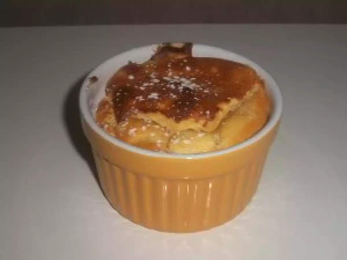 Soufflé léger fromage blanc vanille et sa compote d'abricot maison