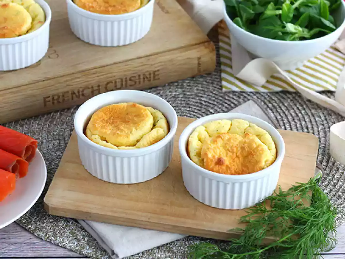 Soufflés au saumon fumé et au fromage frais