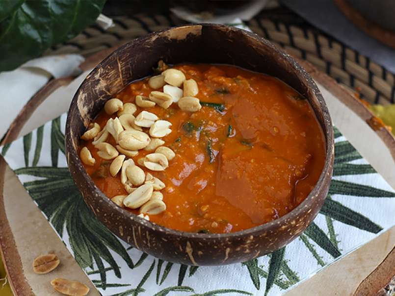 Soupe africaine: tomate, cacahuète et blettes - African Peanut soup - photo 2