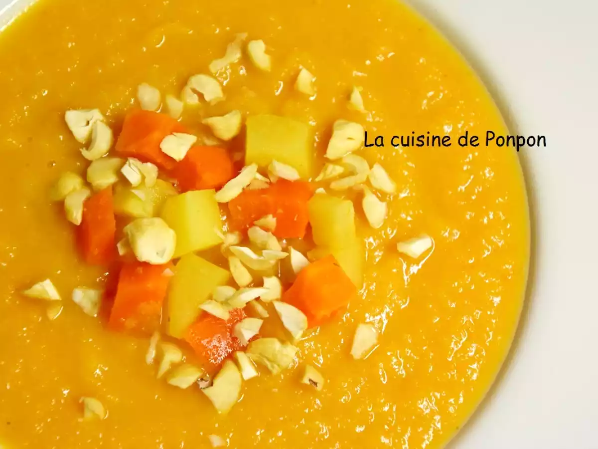Soupe au panais, carotte et céleri rave