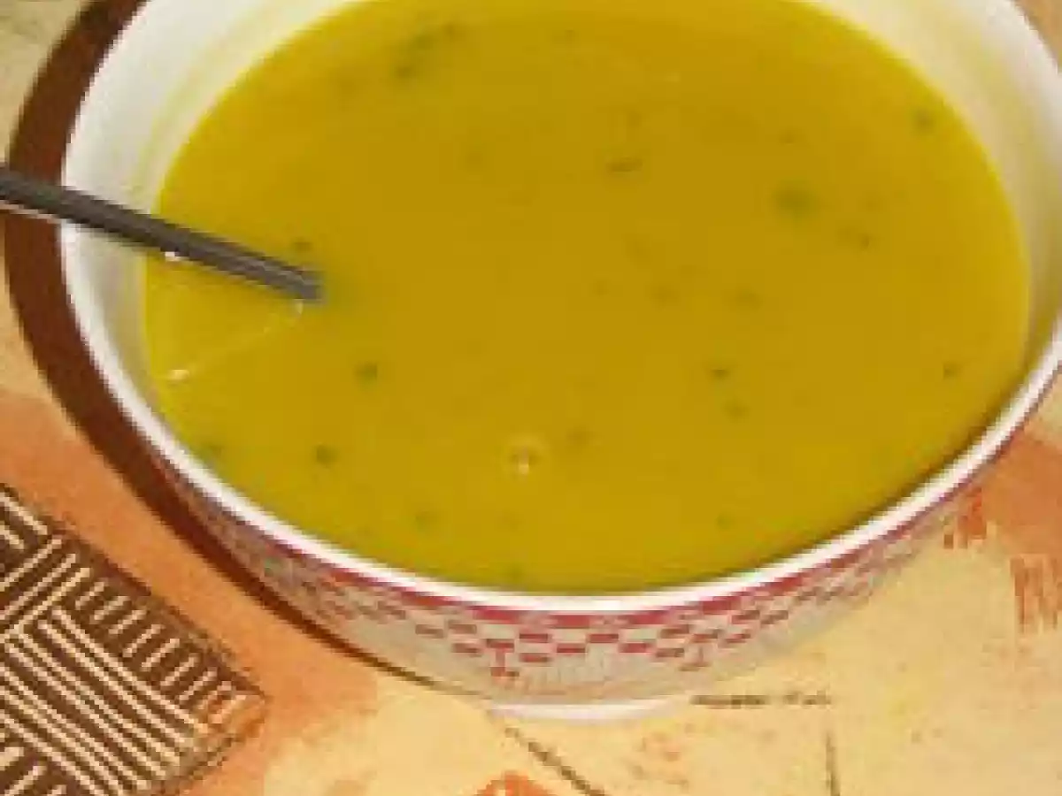 Soupe au potiron bleu et au basilic